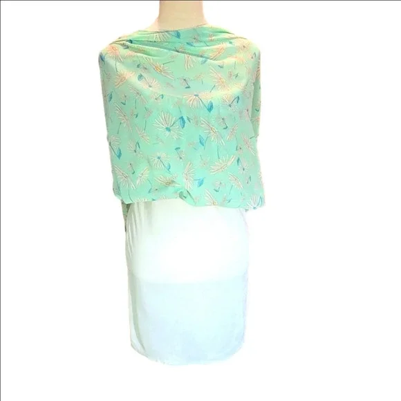 Analogy Seafoam Green Hi-Lo hem Dress Spaghetti Straps Short Under-Lining Size M - Picture 5 of 10